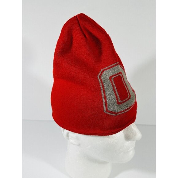 Nike Ohio State Buckeyes Toboggan Beanie Winter Ski Hat Red Columbus Adult - Picture 9 of 11